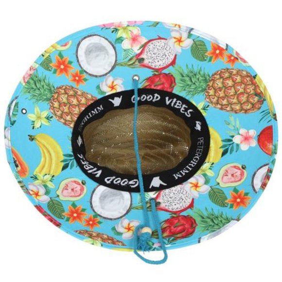 Peter Grimm Fruta  hand woven Herringbone Weave Beach hat UPF 50+NWT 🆕📦⌚🏃💨🚚 - Picture 4 of 16